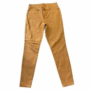 Maurices burnt dark yellow denim jeans crop  ankles